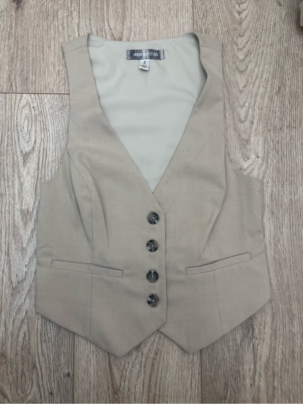 Urban Outfitters Light Beige Tailored Vest